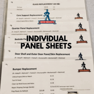 Individual Estimating Panel Reference Sheets