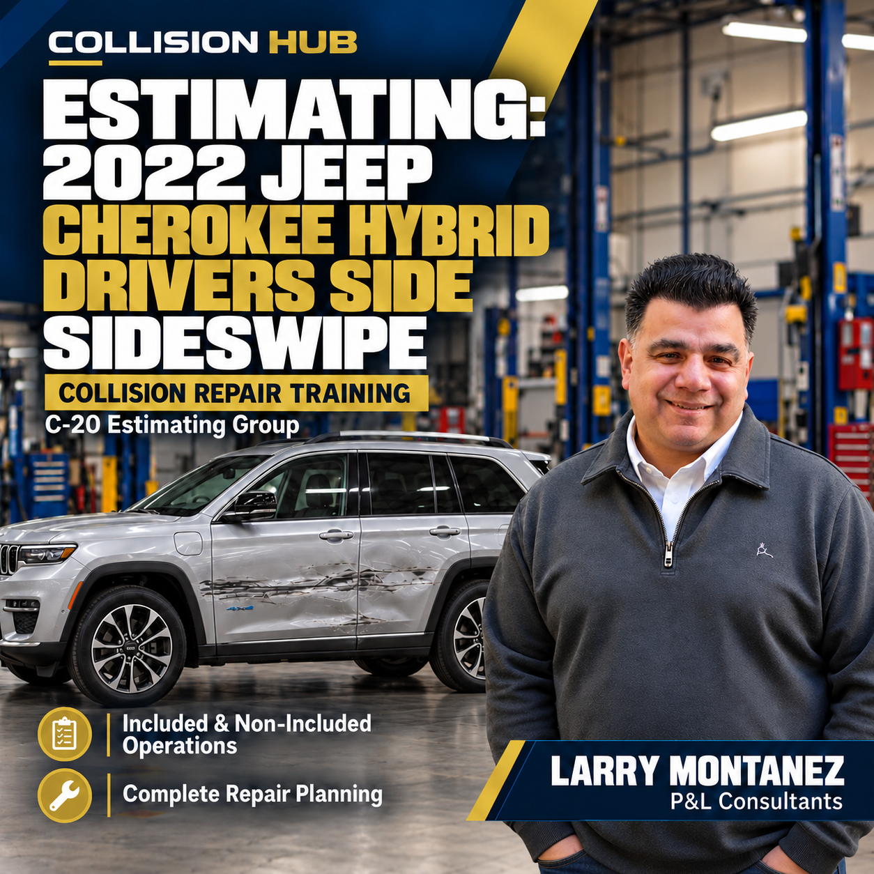 Estimating:  2022 Jeep Cherokee Hybrid Drivers Side Sideswipe - Image 1
