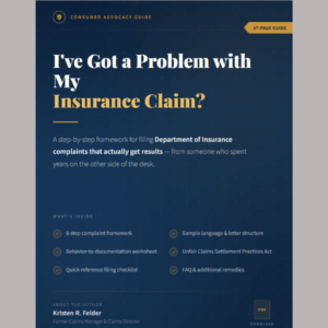 Department of Insurance complaint guide for insurance claims